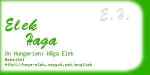 elek haga business card