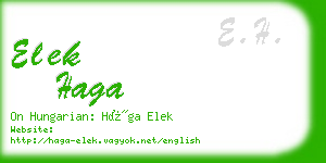 elek haga business card